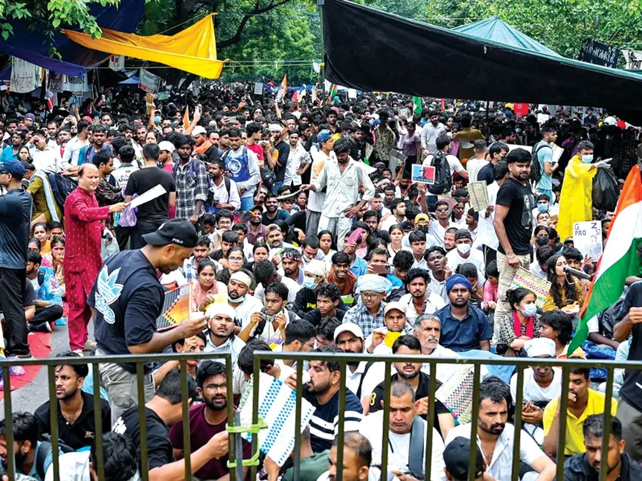  ജന്തർ മന്തറിൽ നടന്ന വിദ്യാർഥി പ്രക്ഷോഭം