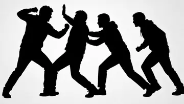 clash between people