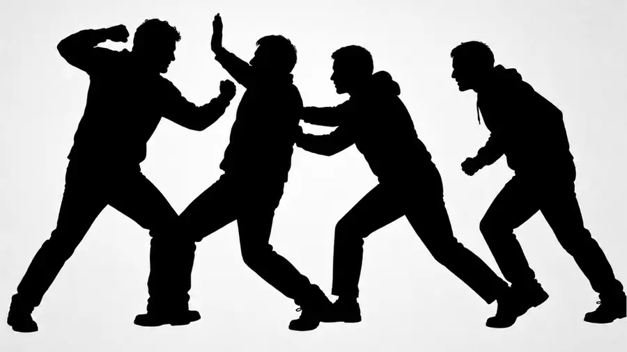 clash between people