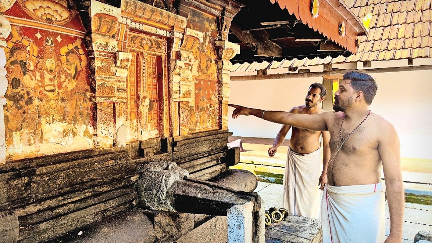 മണിയൂർ ശ്രീകൃഷ്ണ മഠം ക്ഷേത്രത്തിലെ ചുവർ ചിത്രങ്ങൾ