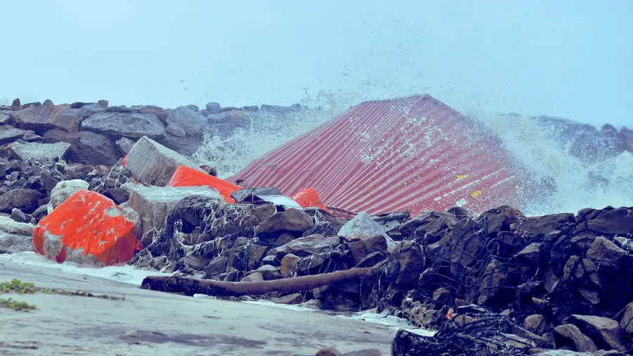Container washed ashore 
