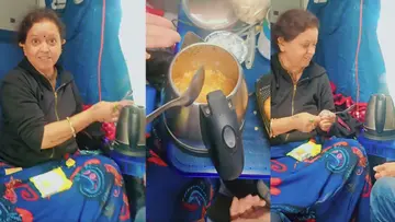 cooking on train