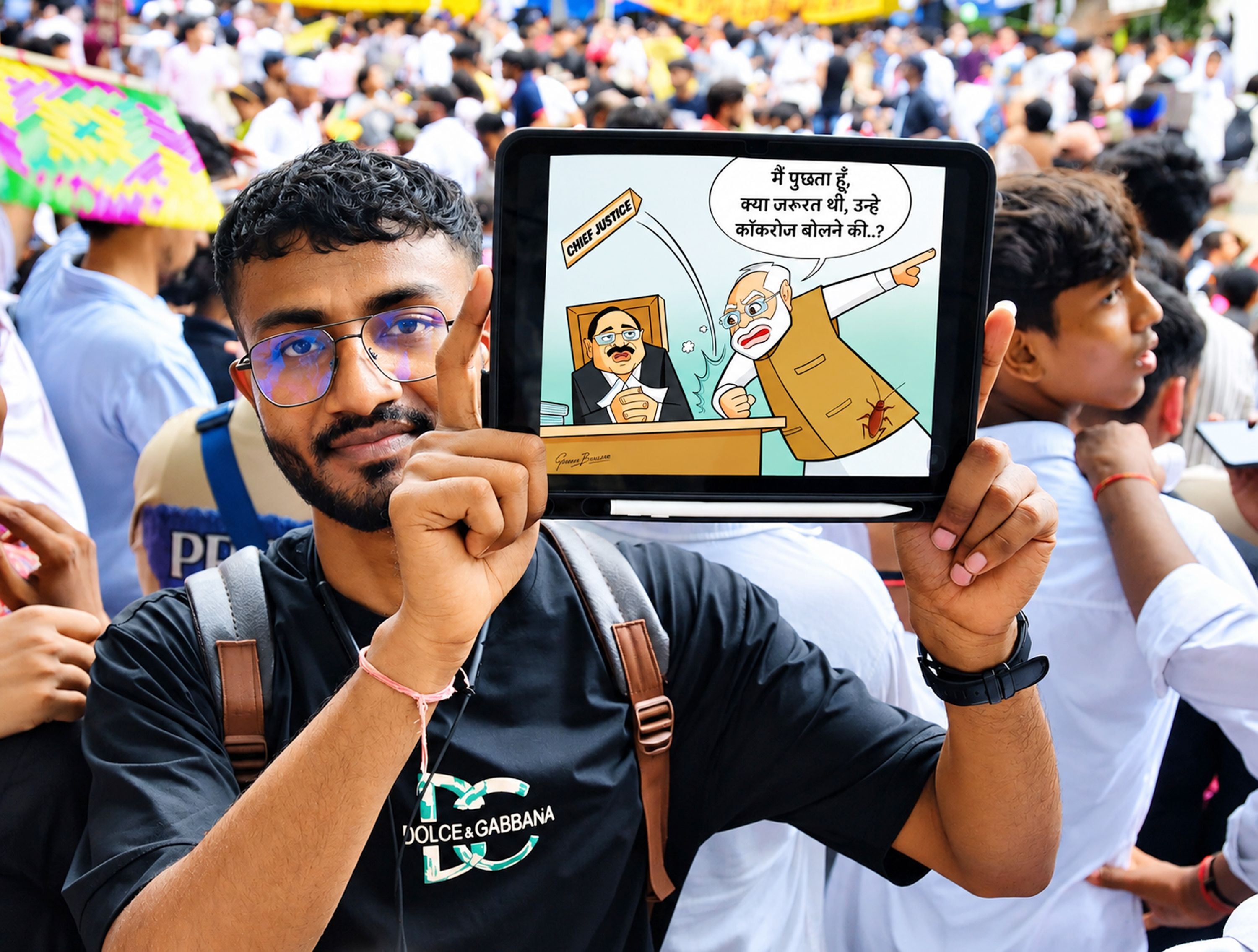ജന്തർ മന്തറിലെ വിദ്യാർഥി സമരത്തിൽനിന്ന്‌
