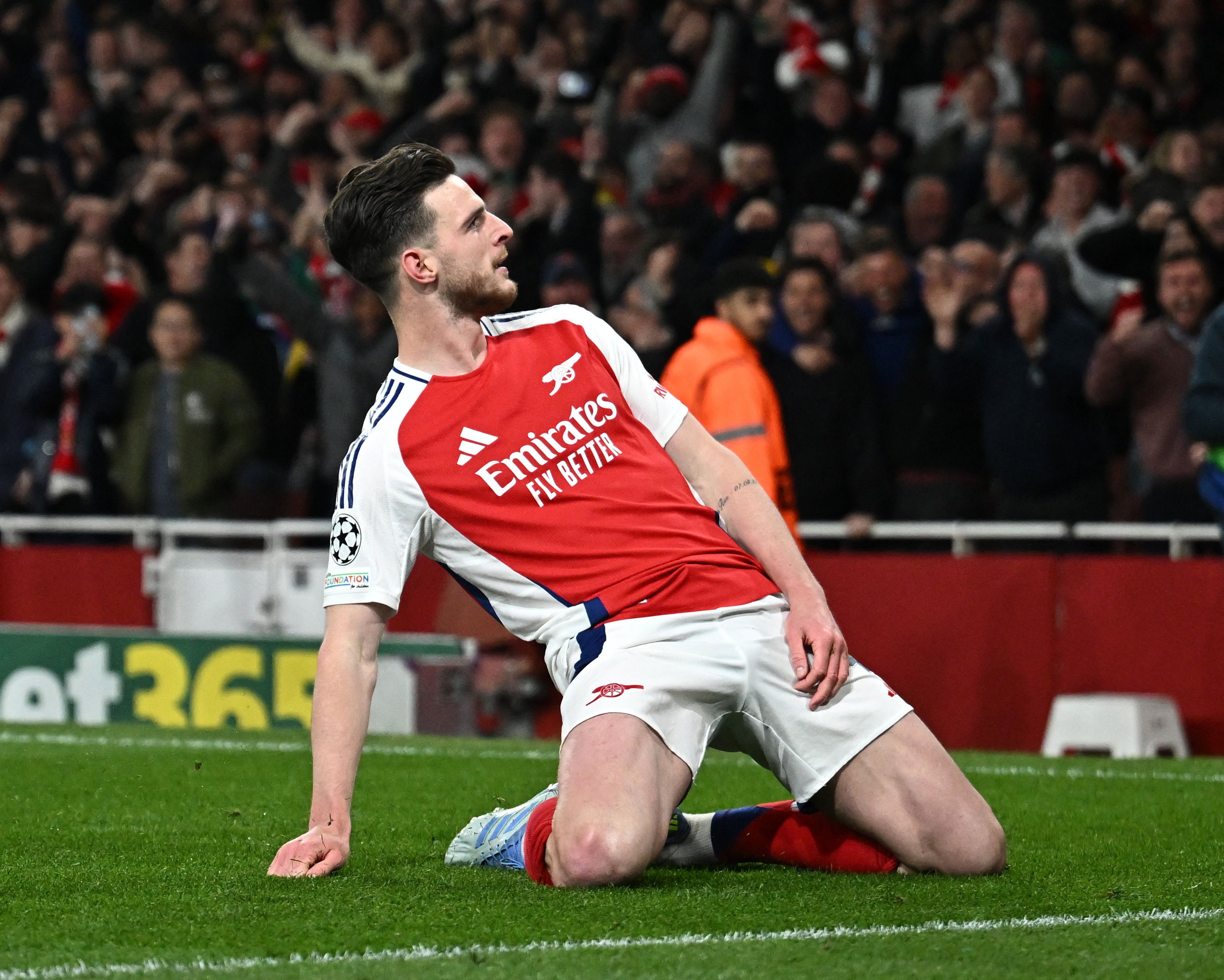 Declan rice freekick celebration
