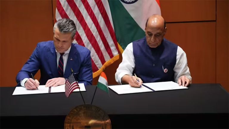 India US Signs Defence Framework Agreement