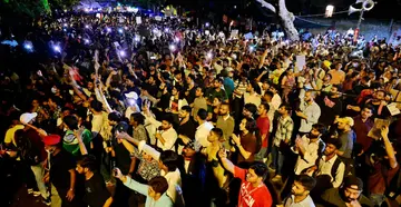 delhi protest night