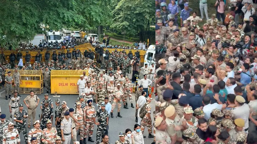 delhi opposition mps protest against gyanesh kumar