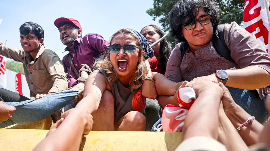 Delhi protest