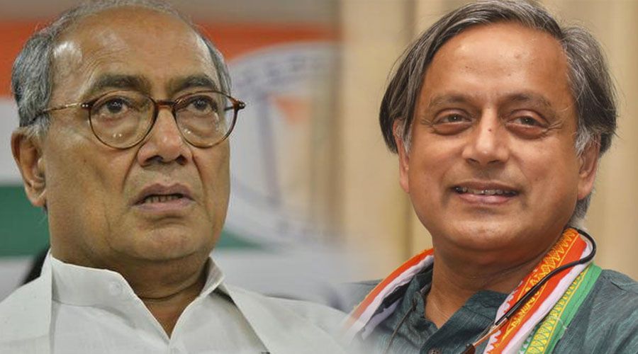 Digvijaya Singh Shashi Tharoor praising rss