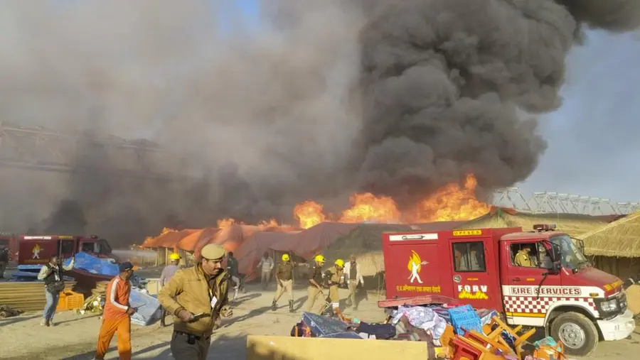 maha kumbh mela fire break