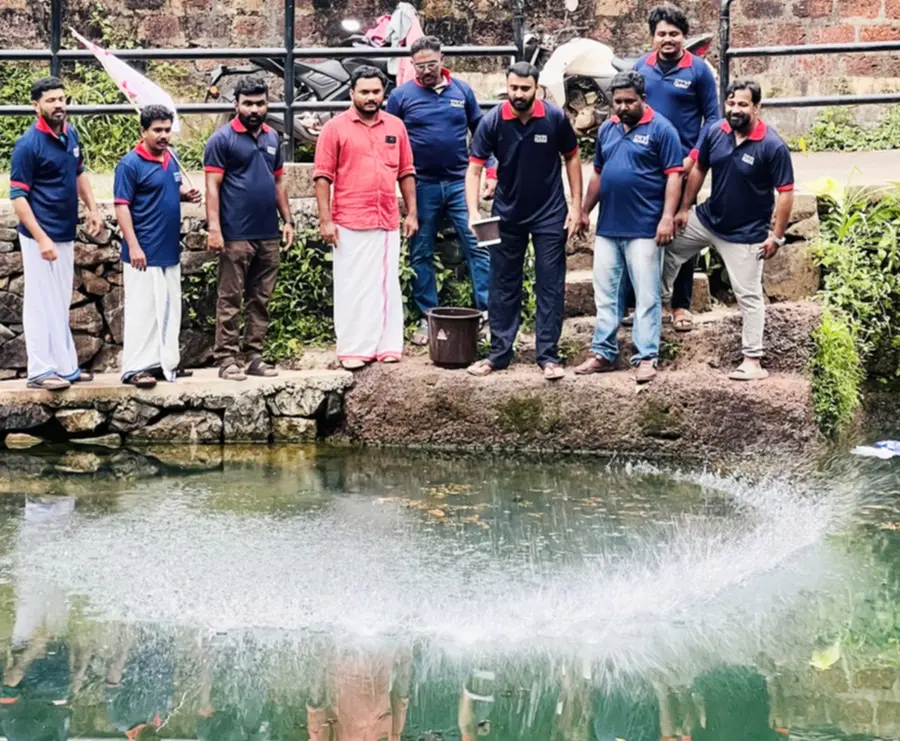 DYFI Youth Brigade conducts preventive activities against amoebic encephalitis.