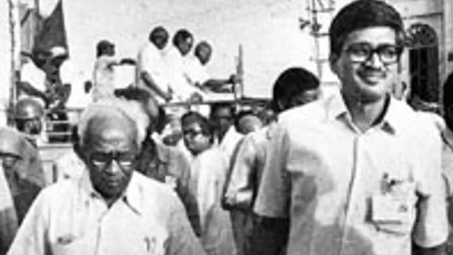 E.M.S. Namboodiiipad with young Karat