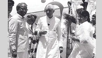 ems and k r gouri with nehru
