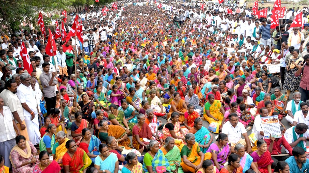 farmers rally theni
