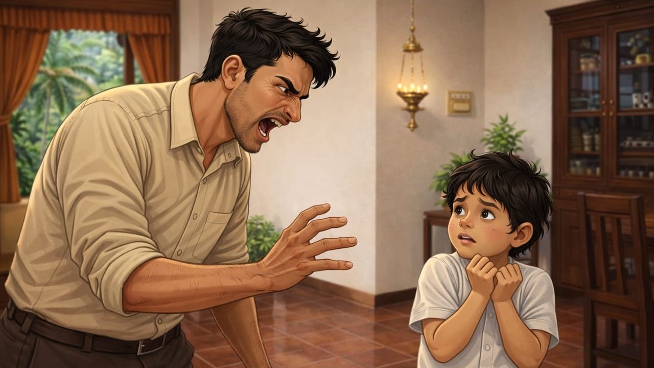 father angry son