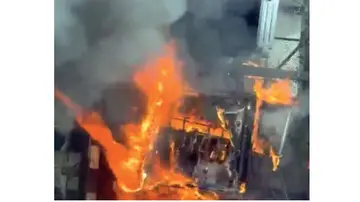 The transformer caught fire.