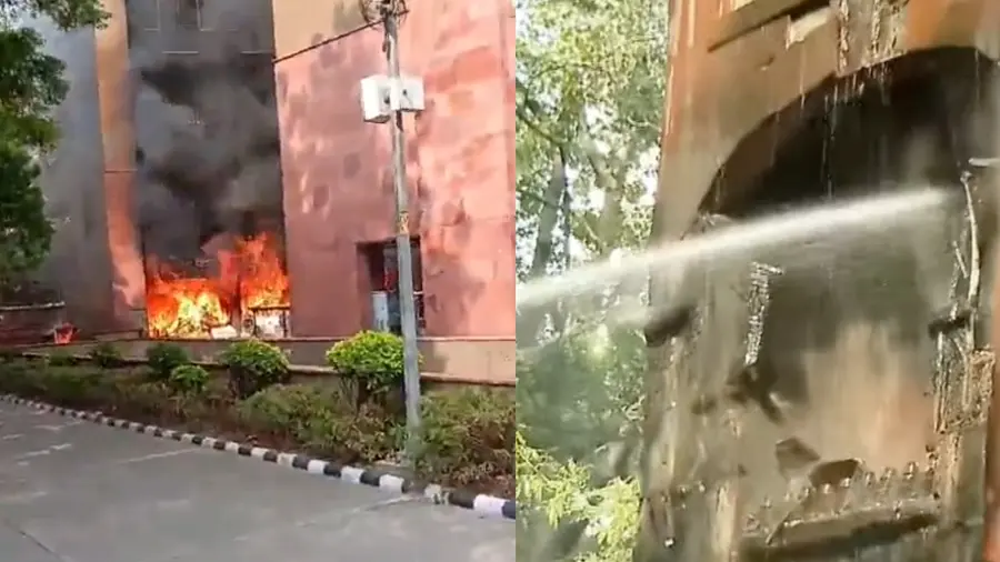 fire delhi flat