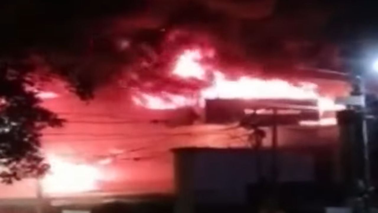 fire in scooter showroom