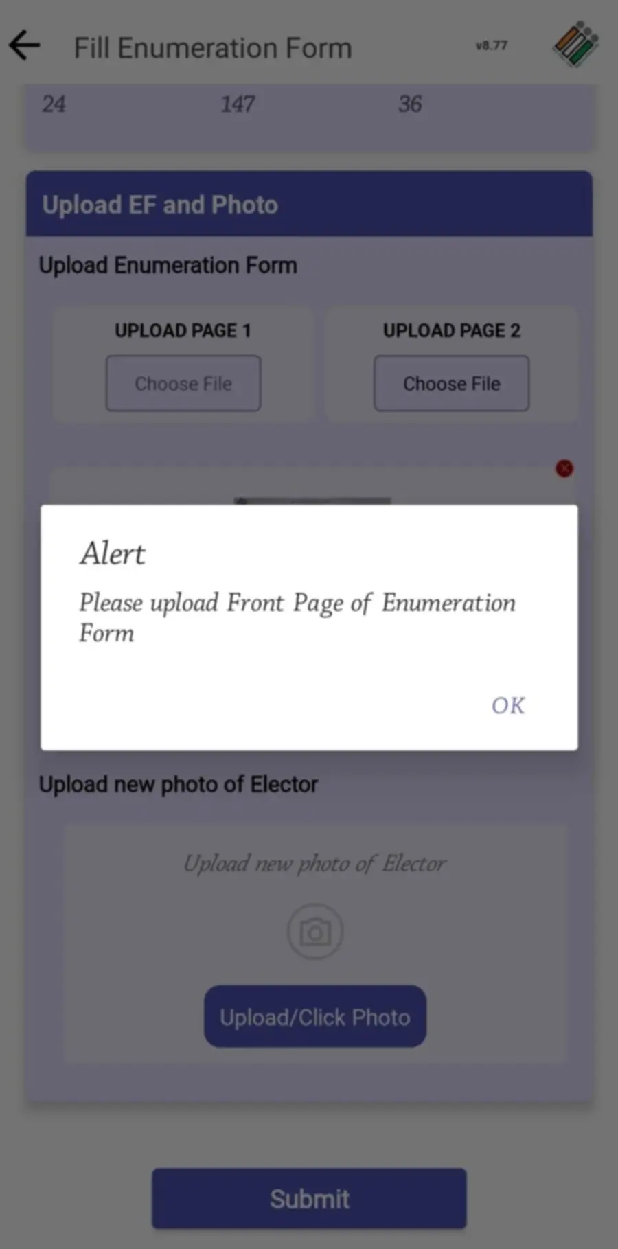 ഫോറം അപ് ലോഡ് ചെയ്യുന്നതിൽ നേരിട്ട തടസ്സം