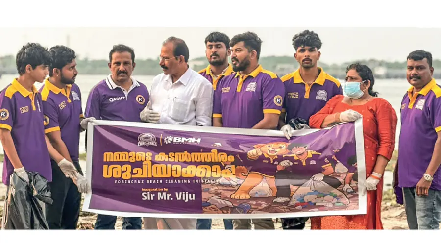 Fort Kochi Beach cleaned up.