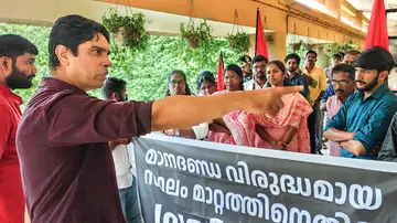 Employees protested