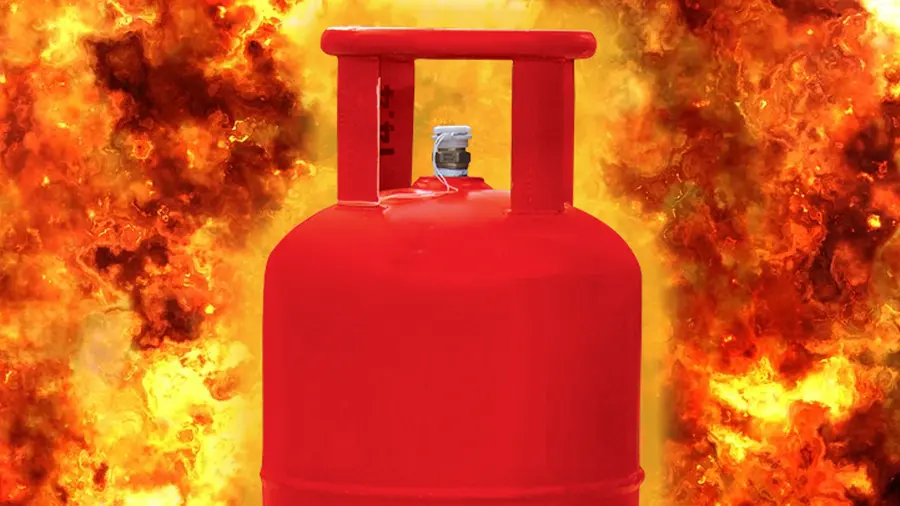 gas cylinder exposion