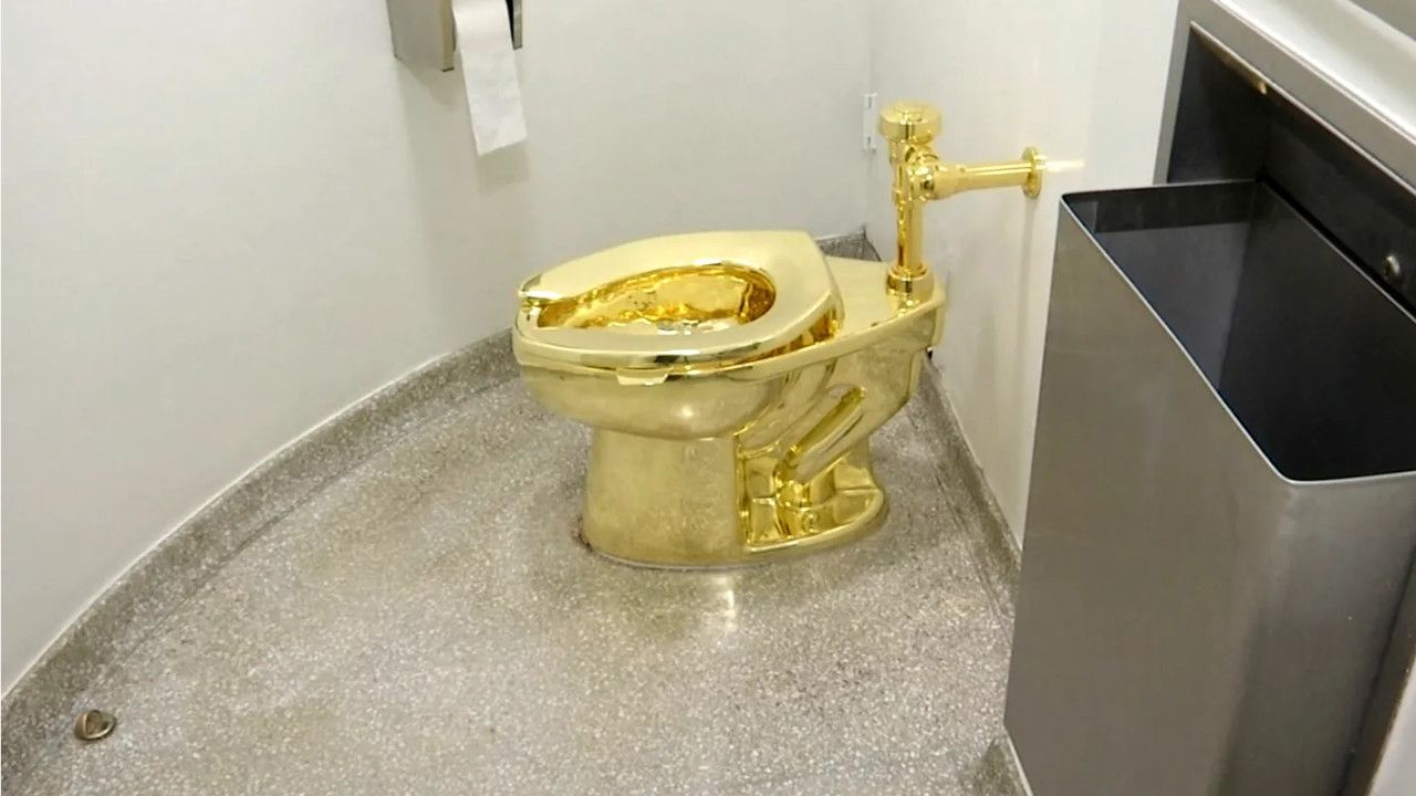 gold toilet