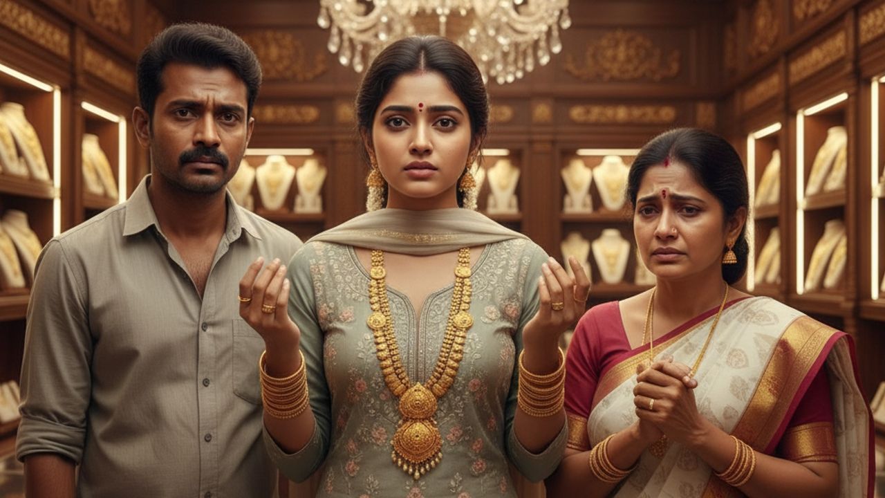 gold wearing poor family