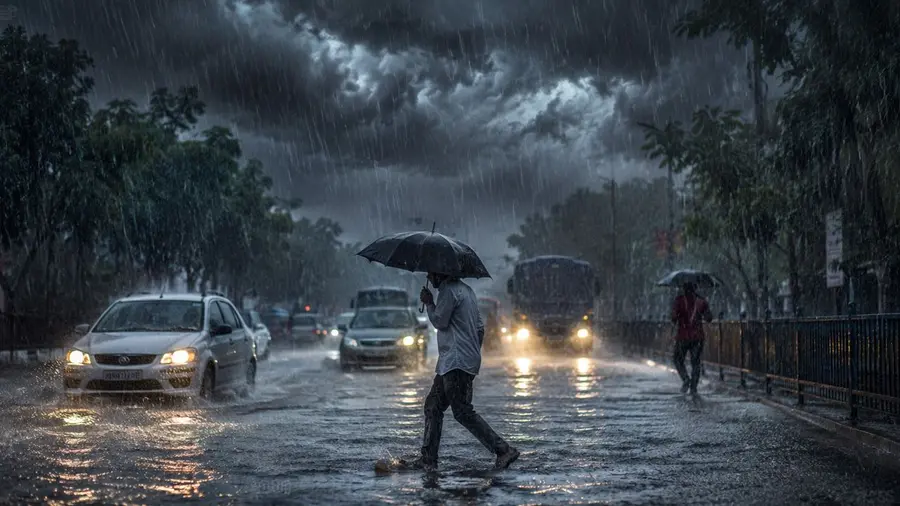 heavy rain ai image