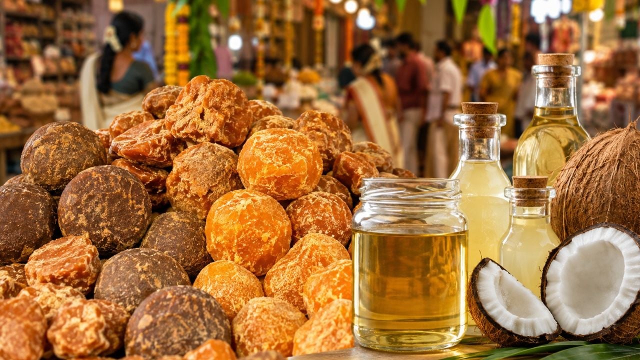 impure oil and jaggery