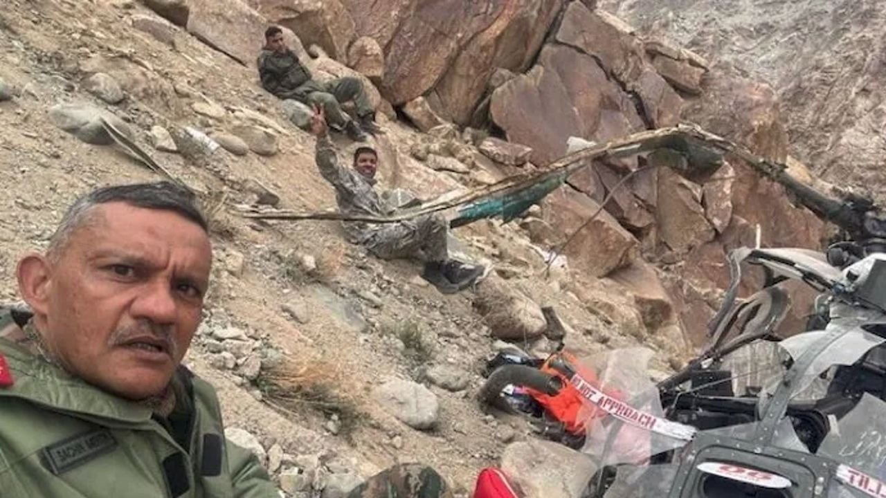 indian army helicopter crash leh