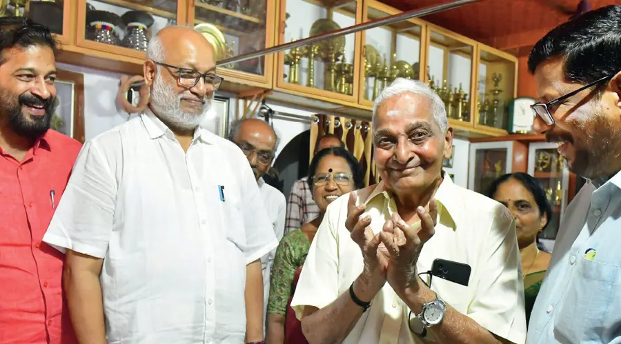 m a baby visits kalamandalam gopi