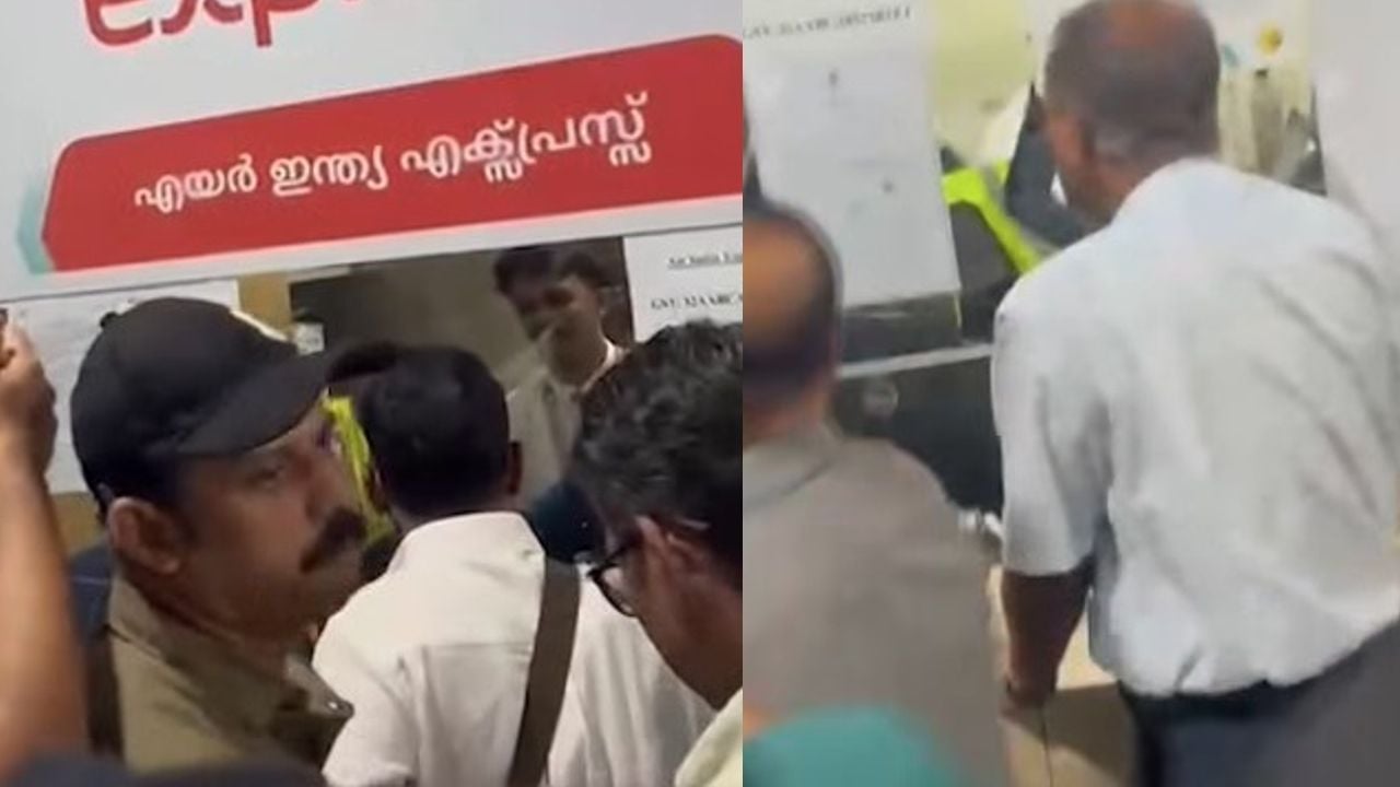kannur airport protest air india