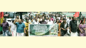 The Farmers' Union organized a march