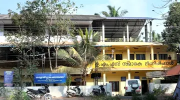 Mountain highway, concrete roads, high-tech school