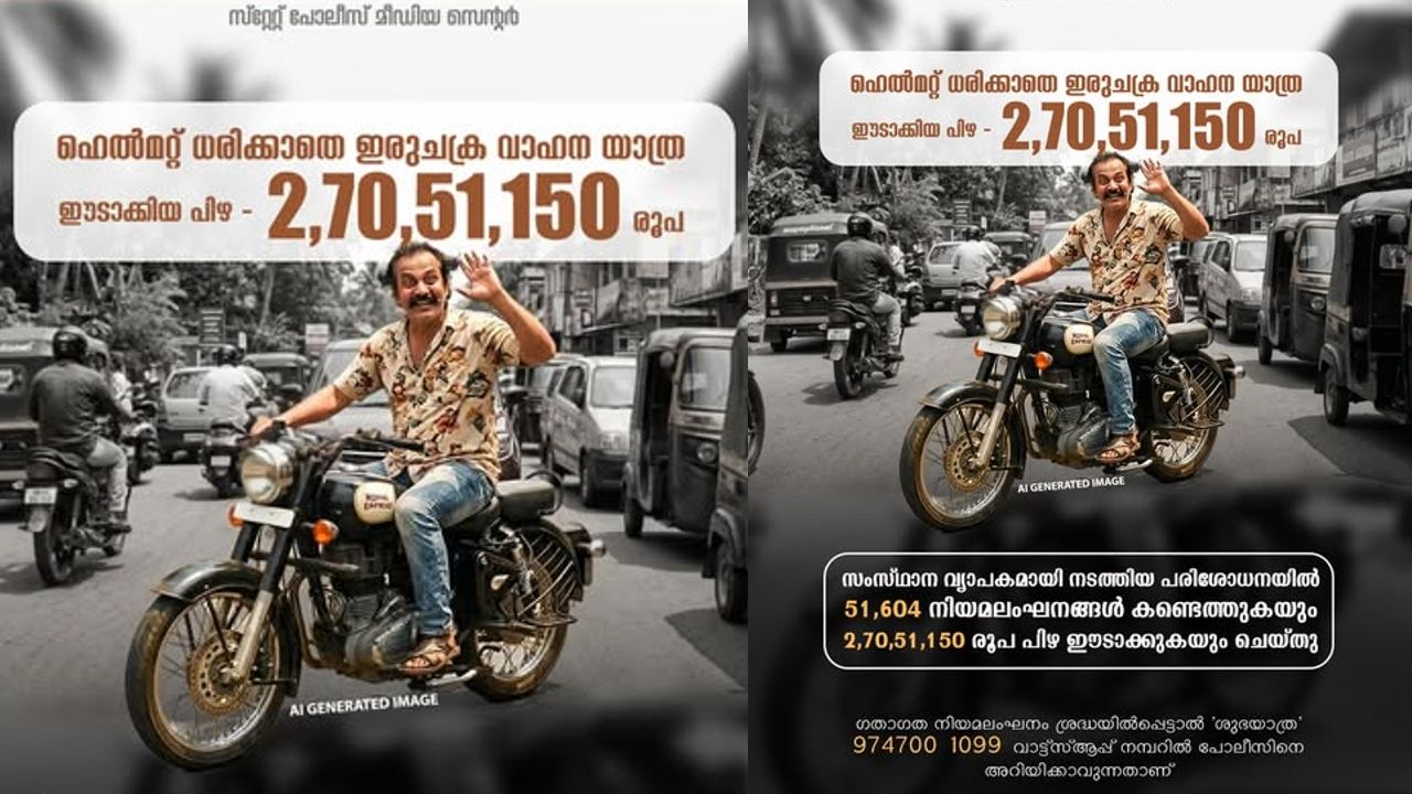 kerala police traffic violation