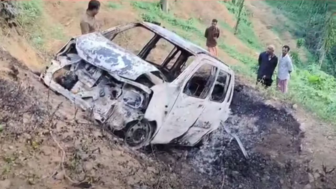 kollam car fire