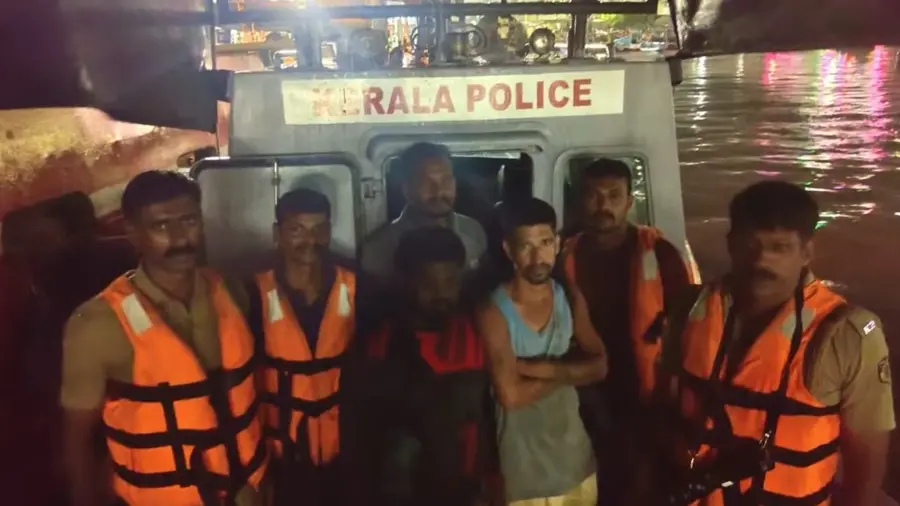 kovalam boat fire rescue