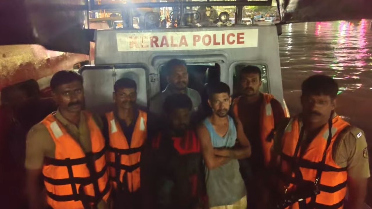 kovalam boat fire rescue