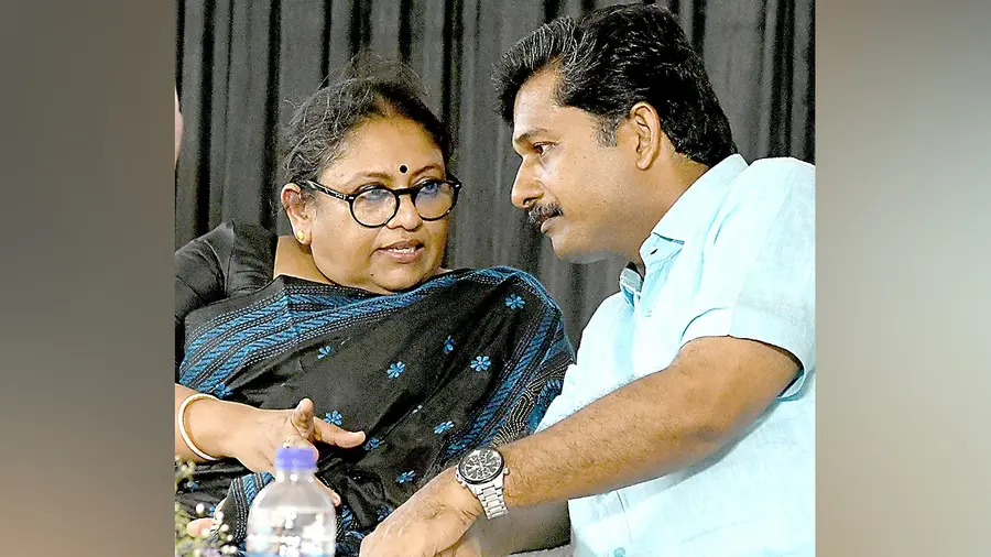 k r meera with swaraj