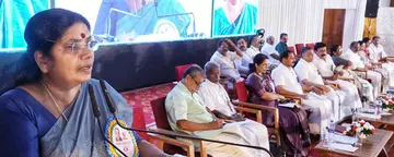 ദേശീയ ക്ഷീരദിനാചരണം മന്ത്രി ജെ ചിഞ്ചുറാണി ഉദ്ഘാടനം ചെയ്യുന്നു