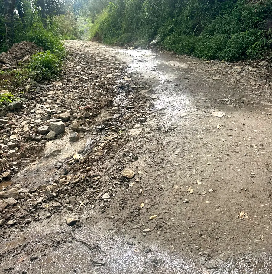 ആനകുത്തിറോഡ് തകർന്നു