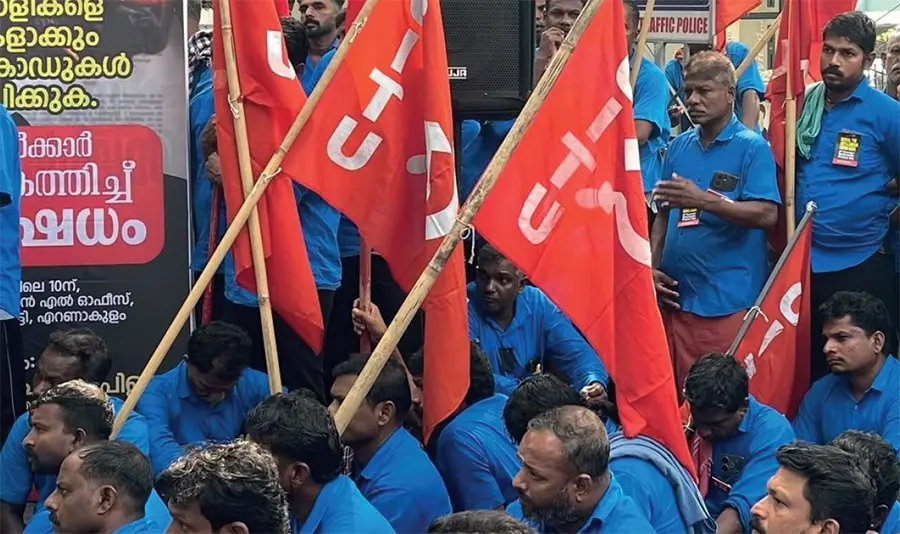 protest against labour codes