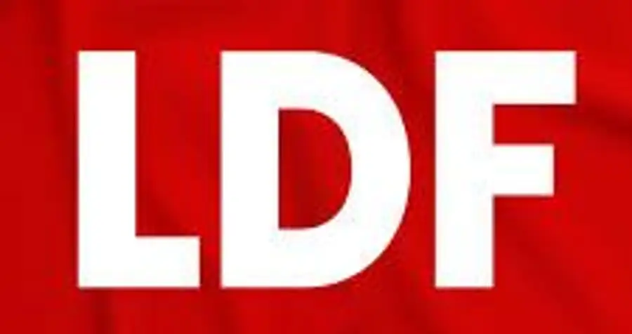 LDF protest group in Kozhikode on Thursday