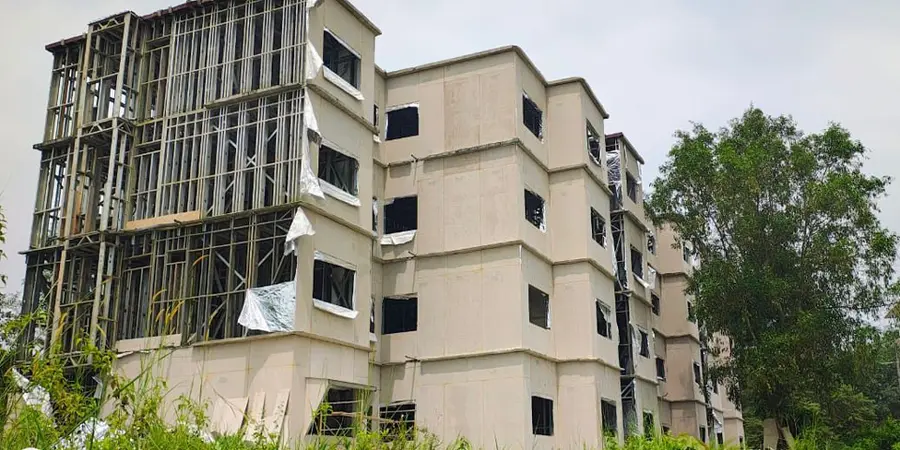 പൂളക്കോട് നിർമാണം പുരോഗമിക്കുന്ന ഫ്ലാറ്റ്