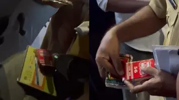 liquor at police vehicle