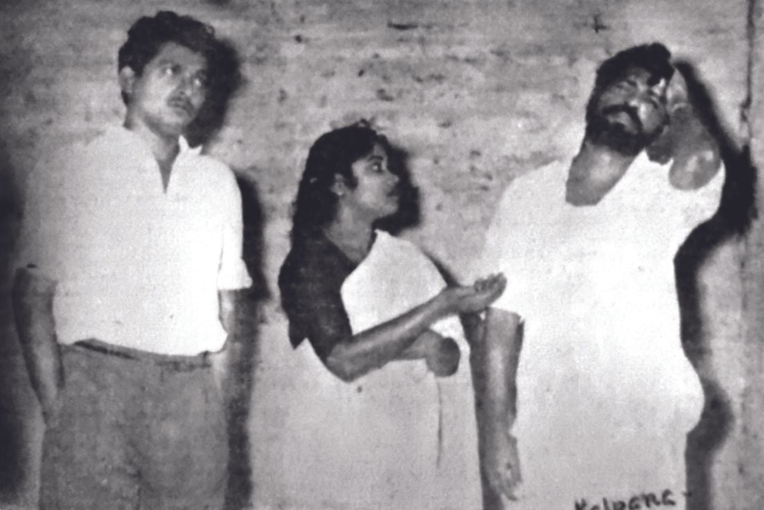 കെ പി ഉമ്മർ, എൻ ഗോവിന്ദൻകുട്ടി എന്നിവർക്കൊപ്പം ‘അശ്വമേധം’  നാടകത്തിൽ കെപിഎസി സുലോചന 