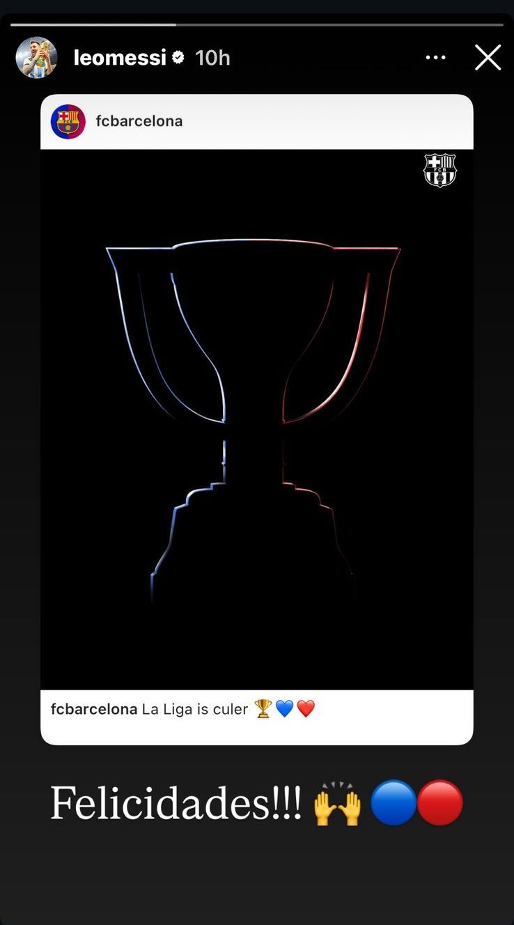 messi's insta story