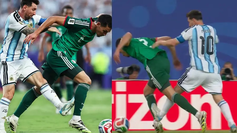 messi tackle algeria