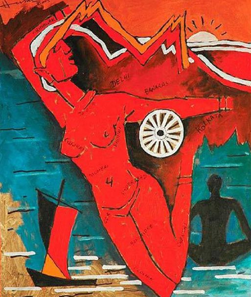 m f hussain painting.